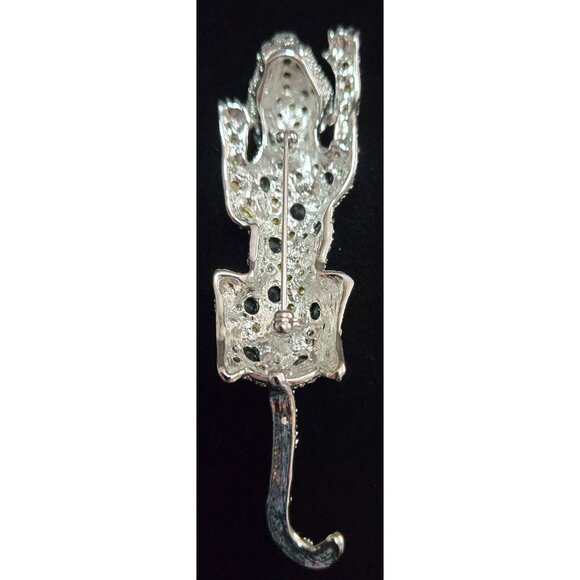 Kenneth Jay Lane (KJL) Vintage Jaguar Panther Leopard Vintage Brooch Tail Wags/M - Picture 3 of 5